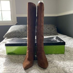 Sam Edelman Hai Nut Brown Suede Knee High Boots